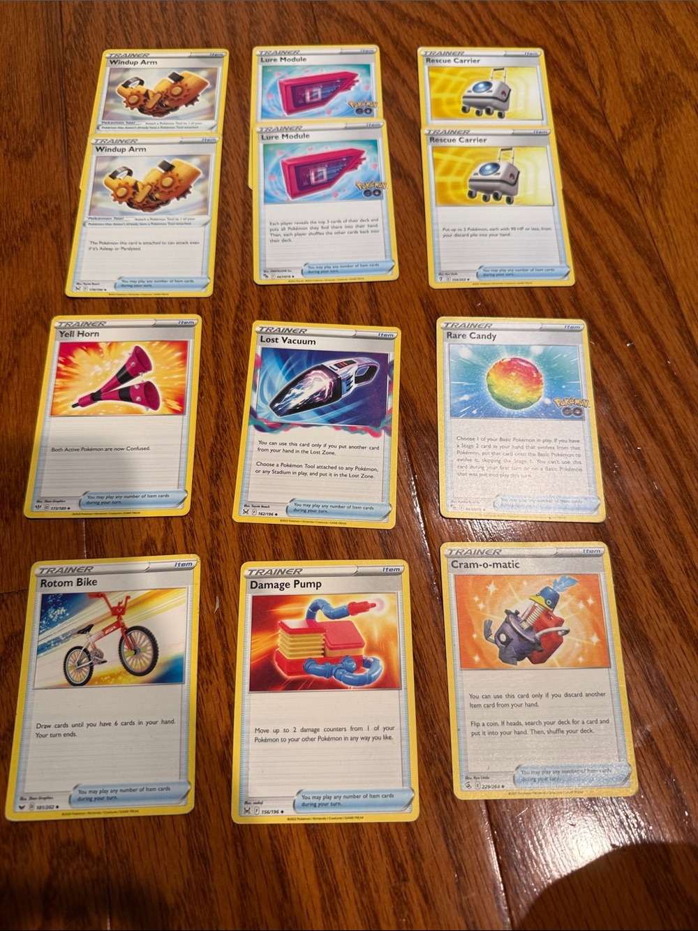 12 item Support Card Lot - Assorted Yellow-Edged Cards
